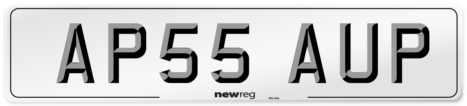 AP55 AUP Number Plate from New Reg